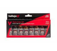 Createx Vallejo Set de pintura acrílica Game Color 8 colores metálicos 8×18 ml con cuentagotas