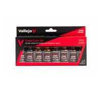 Vallejo Game Color Set de Pintura Acrílica Colores Metálicos. Kit de 8 Colores Metalizados en Botellas de 18 Ml con Cuentagotas para Detalles Metálicos de Figuras de Fantasía y Wargame