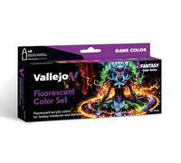 Createx Vallejo Set pintura acrílica Game Color Fluorescente 8x18 ml para miniaturas