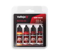 Createx Vallejo Set pintura acrílica Game Color Rojo – 4 colores mate 4x18 ml figuras y wargames