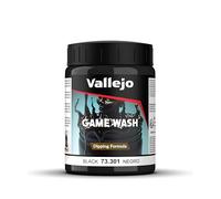 Createx Vallejo Pintura acrílica Game Wash Negro – Efectos sombras y luces, 200 ml