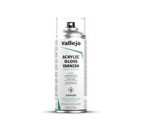 Createx Vallejo Barniz acrílico en spray Hobby Paint – Brillante, protección duradera 400 ml