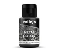 Createx Vallejo Pintura acrílica Metal Color Gris Meta Acabado realista 32 ml para aerógrafo