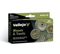 Vallejo Model Air Pintura Acrílica Wheel y Tracks Acabado Mate, 18 ml. para Aerógrafo para Modelismo y Figuras
