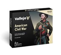 Vallejo Model Color American Civil War 70256, set de 16 pinturas acrílicas de 18 ml para modelismo histórico: azules de la Unión, marrones y grises confederados, carnación, acero y latón