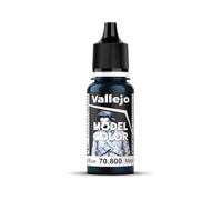 Vallejo Model Color Pintura Acrílica Azul (Gunmetal Blue) Acabado Mate, 18 ml. Autonivelante y Sistema BSL para Modelismo y Figuras