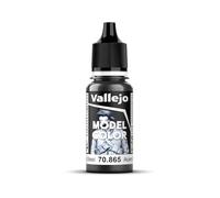 Vallejo Model Color Pintura Acrílica Gris (Oily Steel) Acabado Mate, 18 ml. Autonivelante y Sistema BSL para Modelismo y Figuras