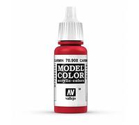 Vallejo Model Color Pintura Acrílica, Rojo (Carmine Red), 17 ml