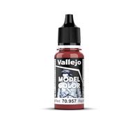 Vallejo Pintura acrílica Model Color Rojo (Flat Red) Autonivelante Sistema BSL Acabado mate 18 ml