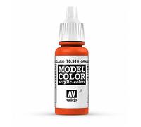 Vallejo Model Color Pintura Acrílica Rojo (Orange Red) Acabado Mate, 18 ml. Autonivelante y Sistema BSL para Modelismo y Figuras