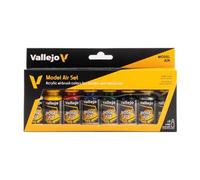 Createx Vallejo – Set de pintura acrílica Model Color – 8 colores mate para aerógrafo, 8x18 ml