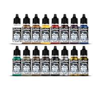 Createx Vallejo Set pintura acrílica Model Color Edad Media – 16 colores mate 18 ml con cuentagotas