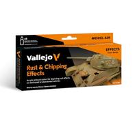 Createx Vallejo Pintura acrílica Model Color Efectos Óxido y Desgaste Kit 8x18ml mate para aerógrafo