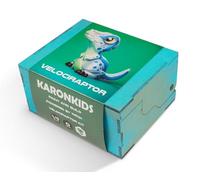Vallejo Model Color Set de Pintura Acrílica Karonkids Velociraptor. Kit de Iniciación con 5 Colores en Botellas de 18 ml, Miniatura, 2 Pinceles y Caja de Madera para Pintura de Miniaturas y Modelismo