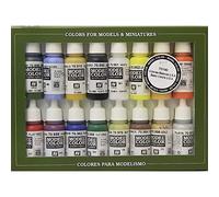 Vallejo Model Colour Basic Colors USA - Juego de Pintura Acrílica - 16 x 17ml Colores Surtidos