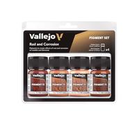 Createx Vallejo Pigment FX - Kit de Pigmentos Óxido y Corrosión 4x35 ml