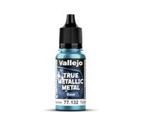 Vallejo Pintura True Metallic Metal 132-18ML Hydra Turquoise, Efecto Metálico, Alto Poder de Cubrición, Acabado Suave y Homogéneo, Ideal para Pincel