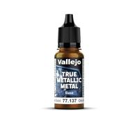 Vallejo Pintura True Metallic Metal 137-18ML Arcane Gold, Efecto Metálico, Alto Poder de Cubrición, Acabado Suave y Homogéneo, Ideal para Pincel