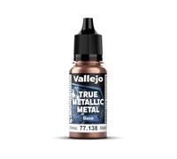Vallejo Pintura True Metallic Metal 138 RUSTY METAL, Efecto Metálico, Alto Poder de Cubrición, Aplicación a Pincel, Botella de 18 ml con Cuentagotas