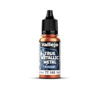 Vallejo Pintura True Metallic Metal 165-18ml Forged Red, Colores Intensos para Aerógrafo, Formulación Listo para Usar, Acabado Homogéneo y Duradero