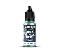 Vallejo Pintura True Metallic Metal Beetle Green 18 ml, Efecto Metálico, Alto Poder de Cubrición, Acabado Suave y Homogéneo, Ideal para Pincel, Mezclable para Nuevos Tonos