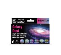 Vallejo The Shifters Set de Pintura Acrílica Galaxy Dust. Kit de 6 Colores de Acabado Metalizado para Aerógrafo en Botellas de 17 Ml para Pintar Figuras de Fantasía y Wargames