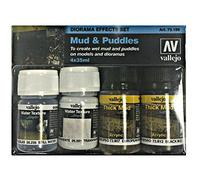 Createx Vallejo Set de pigmentos VJ73189 para Barro y Salsas, 4 x 35 ml