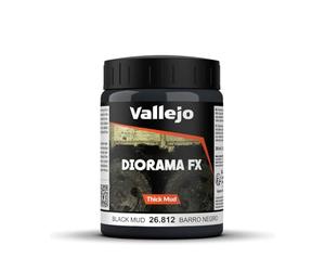 Vallejo Weathering Effects Pintura Acrílica Negro Grueso Barro Acabado Realista, 200ml. para Simular Texturas de Barro u Oxido para Modelismo