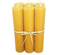 Valmoni Sport 6 Velas Cera de Abeja Olor Miel 100% Natural 2cm x 10cm Pura de Abeja Textura Panal Bujía Vela de Miel Natural Sin Parafina