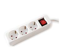 Value Regleta de enchufes de 3 Hojas con interruptor blanco 3 m