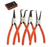 ValueMax Juego de Alicates para Anillos Elásticos de 180mm, 4 Piezas