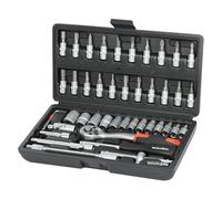 ValueMax Juego de Llaves de Vaso Cr-V, 46 Piezas, 1/4"