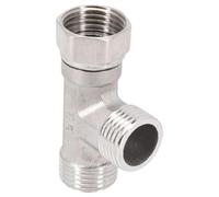 Válvula angular for grifo, desviador, baño, inodoro, pulverizador for bidé, ducha G1/2, acero inoxidable, cobre, agua de tres vías, 2 uds para bafieras y duchas