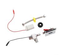 Válvula automática de descarga de orinal por infrarrojos, sensor inteligente para ahorro de agua, alcance ajustable de 30 a 100 cm, conector G1/2 pulgadas, plata (B)