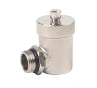 Válvula automática de liberación de aire de latón G1/2, válvula de purga automática para sistemas de calefacción, ventilación de alivio de presión roscada para radiadores y calderas de agua (plata)