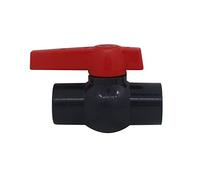 Valvula bola pvc 20 25 32 40 50 63 75 90 110mm llave de paso pvc encolar grifo pvc agricola valvula esfera agua tuberia tubo (Diámetro Interno 40mm)