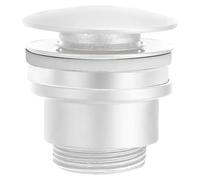 IMEX Products Grifo monomando para lavabo Art – latón blanco mate con válvula click-clack