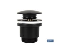 Válvula click-clack negra con tapón grande ø63 mm