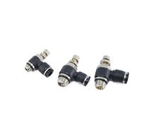 Válvula de acelerador cilindro aire, rosca G M5 1/8 1/4 3/8 1/2 4 mm 6 8, accesorios neumáticos con junta tórica SL for válvula solenoide manguera, 3 piezas(Tubeo.d 8mm,3/8 Inch)
