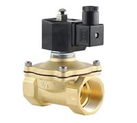 Válvula de agua con válvula solenoide normalmente cerrada, bobina completamente cerrada IP65, AC220V DC12V DC24V, G3/8" G1/2" G3/4" G1" G1-1/4" G1-1/2"(1-1/2",24V)