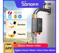 Válvula de Agua Inteligente SONOFF Serie Hydro, Hydro ONE Zigbee con Medidor de Flujo, Entrada de Agua de Latón, Compatible con Apple Home, SWV-ZFE SWV-ZFU