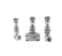 Válvula de aguja acero inoxidable 304 1/8"" 1/4"" NPT 1/2"" microajuste PN16 reguladora caudal WL11H-160P 16 MPA(G Thread,1/2 inch)