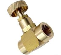 Válvula de aguja de latón sin plomo para control de flujo de alta presión, diseño bidireccional con rosca NPT, resistente para industria, petróleo y gas, 600 PSI, -4 °F a 450°F (D)