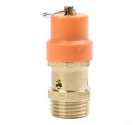 Válvula de alivio de seguridad de latón compatible con unidades de compresor de aire que utilizan 3/8 pulgadas y 1/2 pulgadas para accesorios BSP y especificaciones de presión de 120 PSI (4 puntos)
