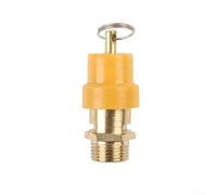 Válvula de alivio de seguridad de latón compatible con unidades de compresor de aire que utilizan 3/8 pulgadas y 1/2 pulgadas para accesorios BSP y especificaciones de presión de 120 PSI (3 puntos)