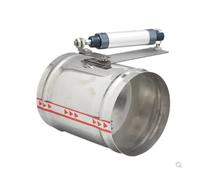 Válvula de amortiguador de aire de acero inoxidable OD51 mm-400 mm, amortiguador de aire electrónico, amortiguador de aire eléctrico, conducto de aire eléctrico de tipo recto (400 mm)