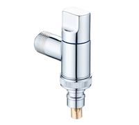 Válvula de ángulo agua for grifo, accesorio Universal acero inoxidable for lavadoras, fregadero cocina, baño, 2 uds para bafieras y duchas(Silver)