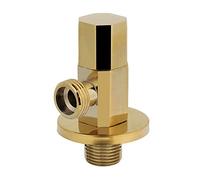 Válvula de ángulo de grifo Válvula de ángulo de agua de latón dorado Válvula de parada de agua de baño Rosca 1/2 "