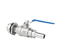 Válvula de bola 1 Uds 6mm 8 10 12 14 16 18 20 25mm espiga for manguera + 1/2 "304 Acero inoxidable salida de tanque de agua válvula de bola grifo interruptor(STRAIGHT-25MM BARB)