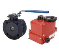 Válvula de Bola con Bridas de Accionamiento Eléctrico de 2 Vías DN15 PN40 Acero 24 V AC/DC